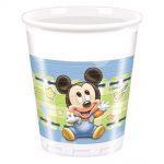 bicchiere carta topolino tema baby disney