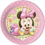 piatto di carta minnie tema baby disney