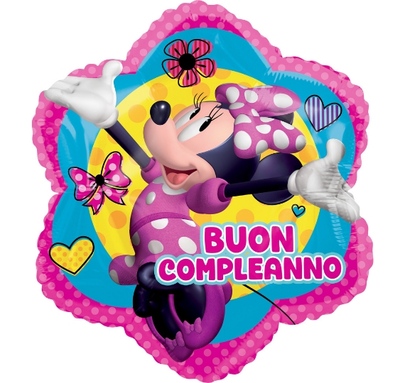 palloncino foil buon compleanno minnie disney