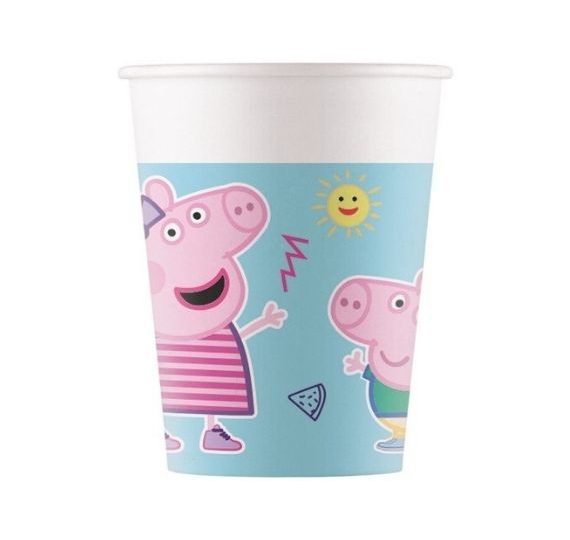 bicchiere peppa pig azzurro